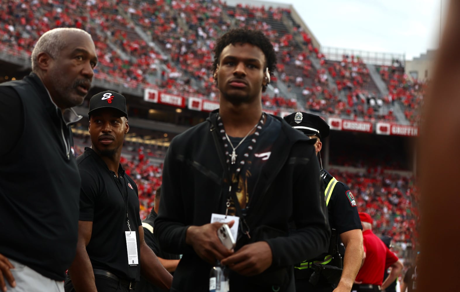 LeBron James visits Ohio Stadium