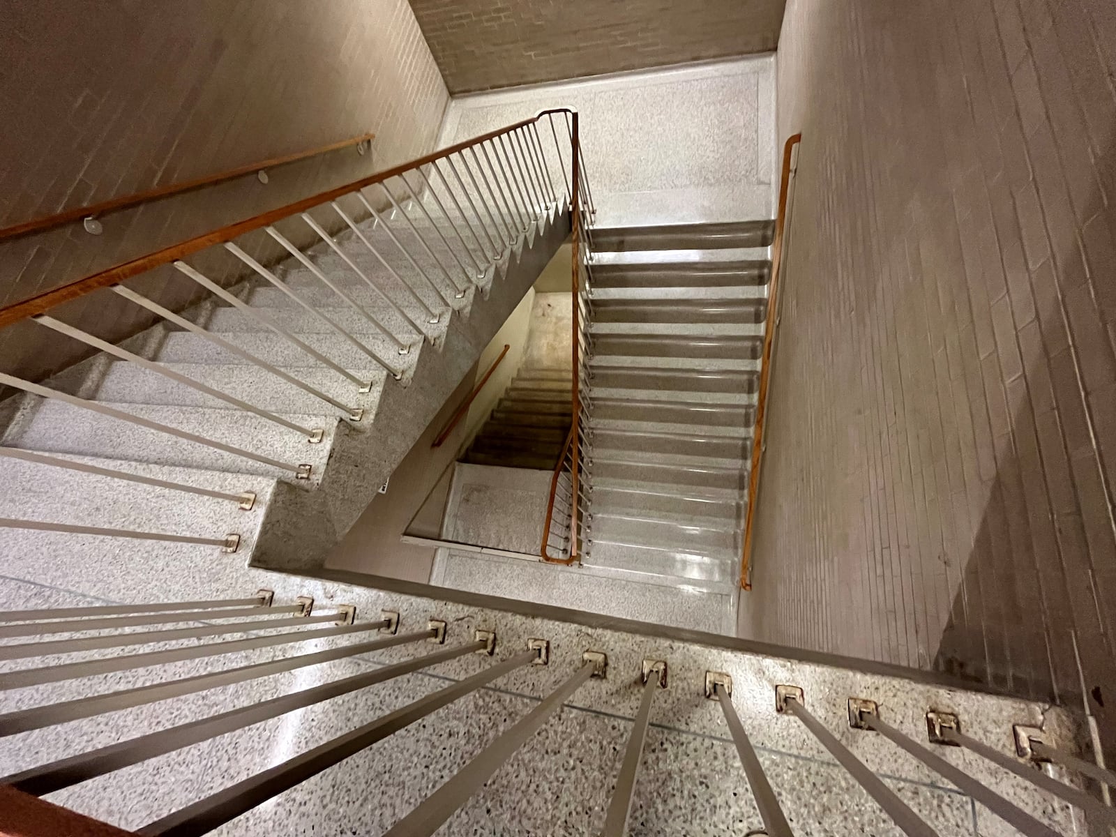 A staircase in Building 8 on the Sinclair Community College campus. In 2008, Nicholas Rossi sexually victimized a fellow student named Mary Grebinski in a stairwell in the building. CORNELIUS FROLIK / STAFF