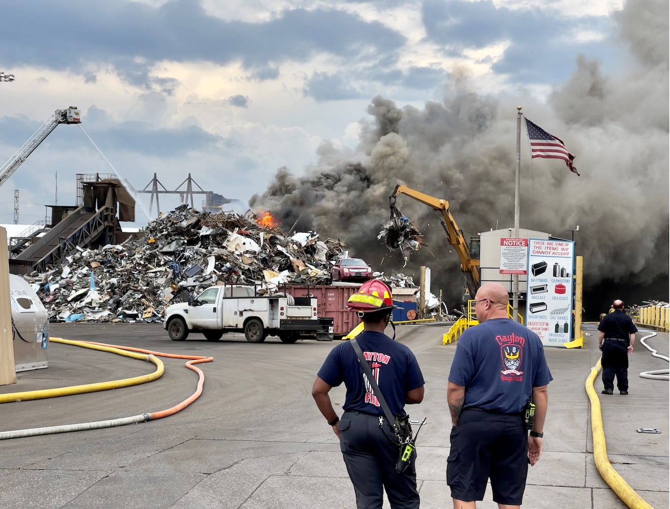 Fire at Franklin Iron and Metal Corp.