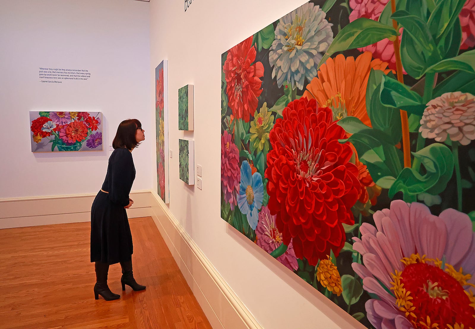 Jessimi Jones, executive director of the Springfield Museum of Art, in one of the museum galleries Thursday, Jan. 5, 2023. BILL LACKEY/STAFF