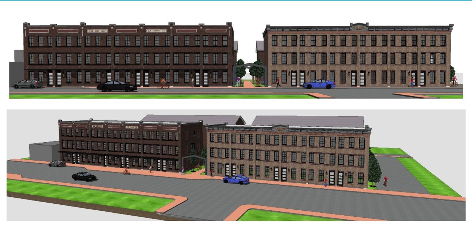 Charles Simms Development proposes building 26 new townhomes in the Wright Dunbar neighborhood. These homes would be along West Third Street, and some would be constructed on the former Gem City Ice Cream Co. site. The final product is expected to have different doors and windows on the ground floor. CONTRIBUTED