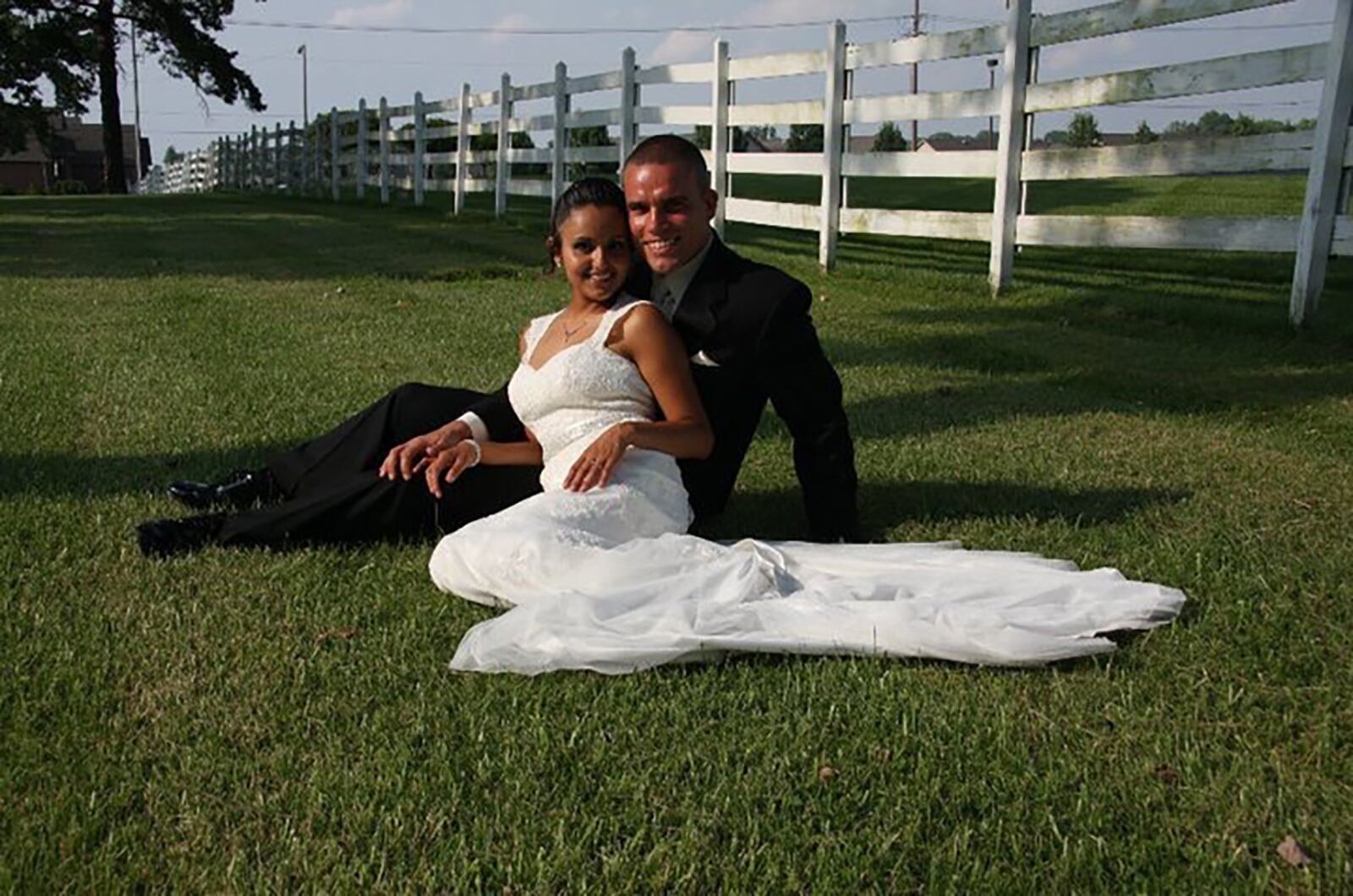 Brenda and Isaiah Stearns on their wedding day in June 2011. The couple met after Brenda sent Isaiah an accidental text message. CONTRIBUTED