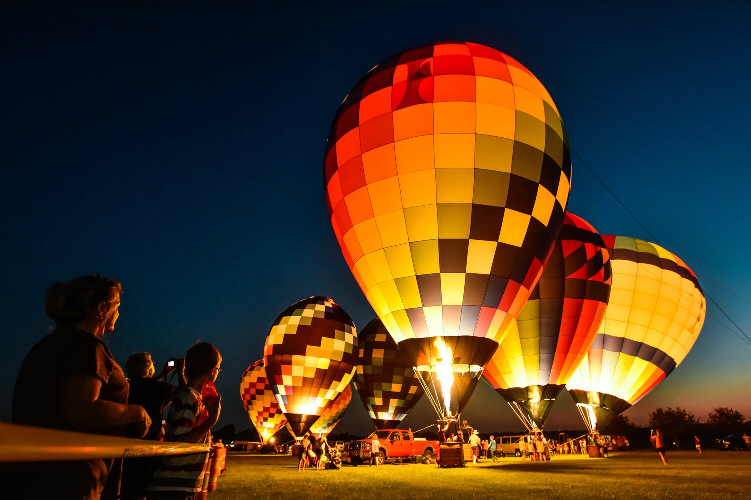 Ohio Challenge balloon glow and fireworks