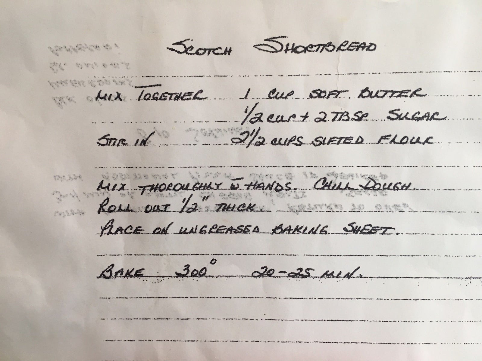 Paige Woodie, the owner of Val’s Home Bakery in Kettering, admitted that growing up her family didn’t do much baking during the holidays. What made her holidays special was when her “Nana Val” mailed them shortbread cookies. Woodie shared this photo of the recipe, written in her grandmother's handwriting. (CONTRIBUTED PHOTO).