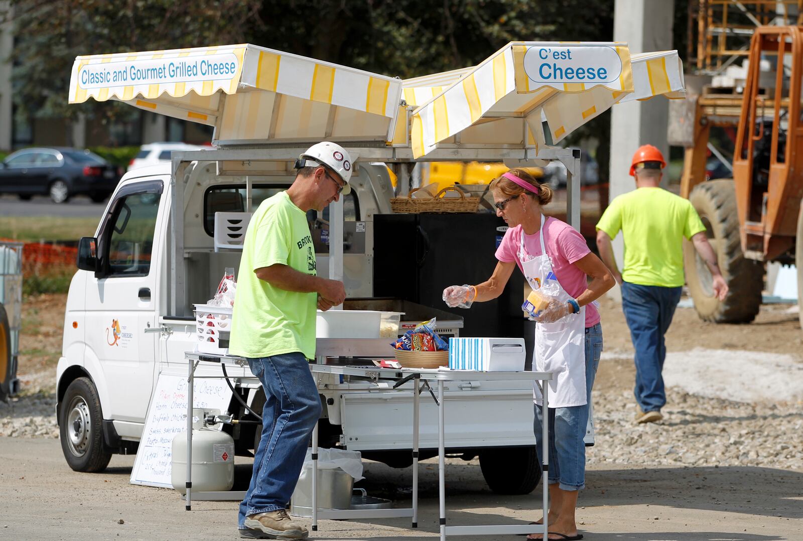 Trish Miles of Oakwood at her a mobile grilled cheese business called “C’est Cheese.” (Photo: Lisa Powell)