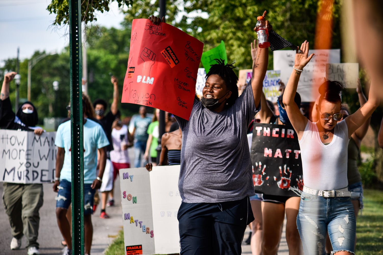 Crowd gathers for peaceful protest and march in Middletown