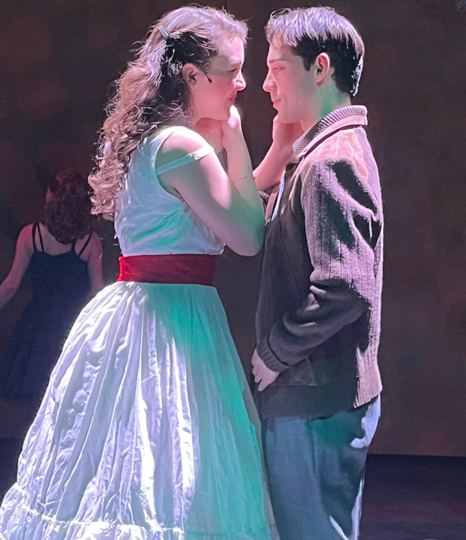 Stephanie Garcia (Maria) and Marco Giacona (Tony) in La Comedia Dinner Theatre's production of "West Side Story." PHOTO BY JUSTIN WALTON