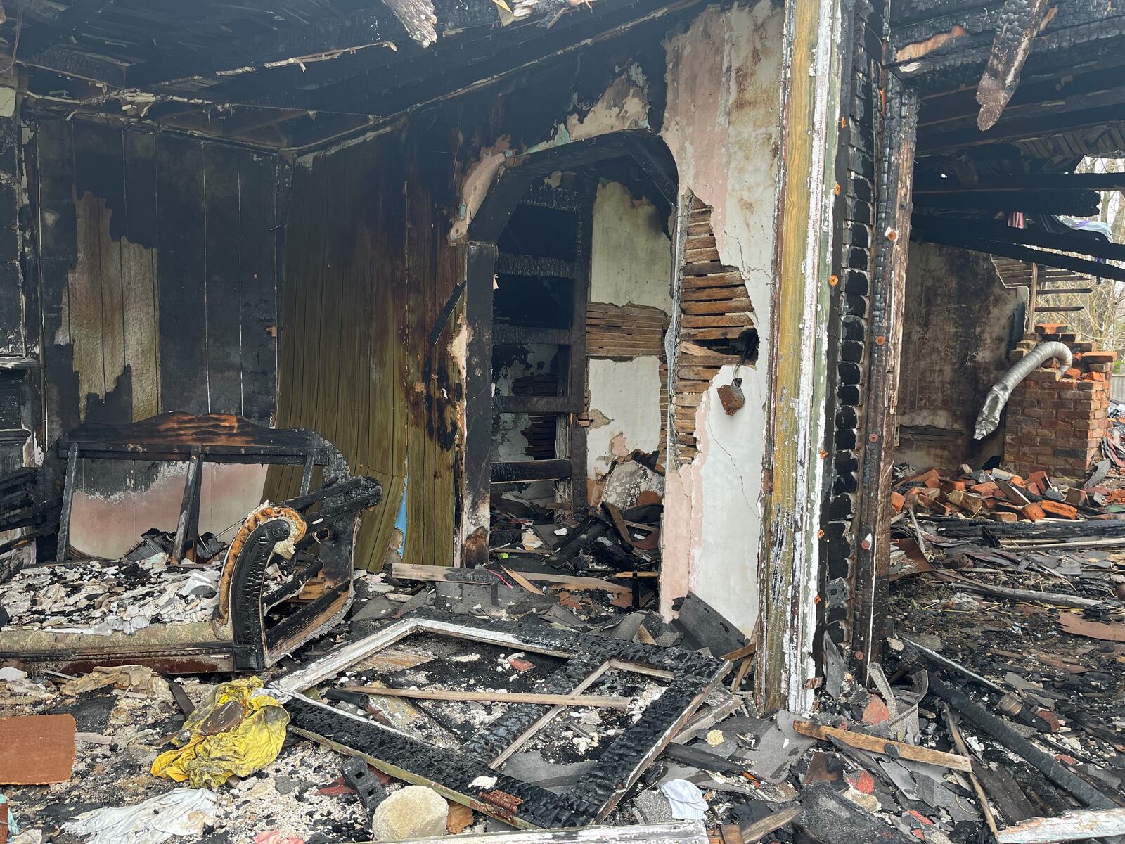 A fire-damaged home on Pritz Avenue in East Dayton. CORNELIUS FROLIK / STAFF