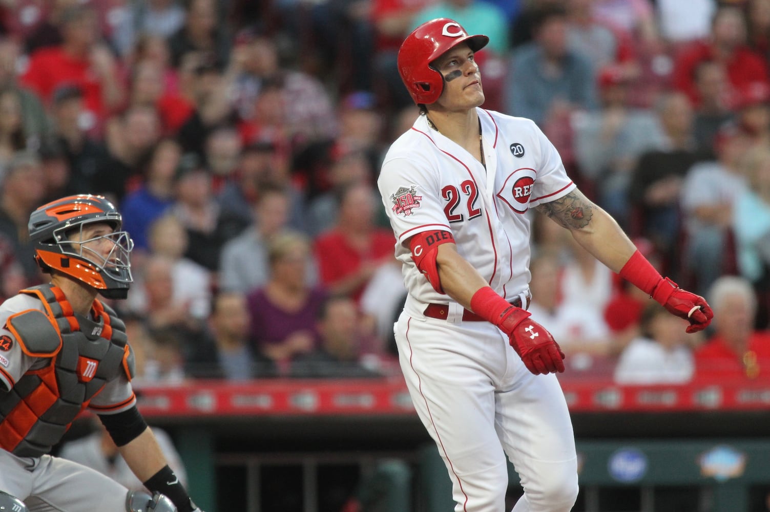 Photos: Derek Dietrich hits two three-run home runs for Reds