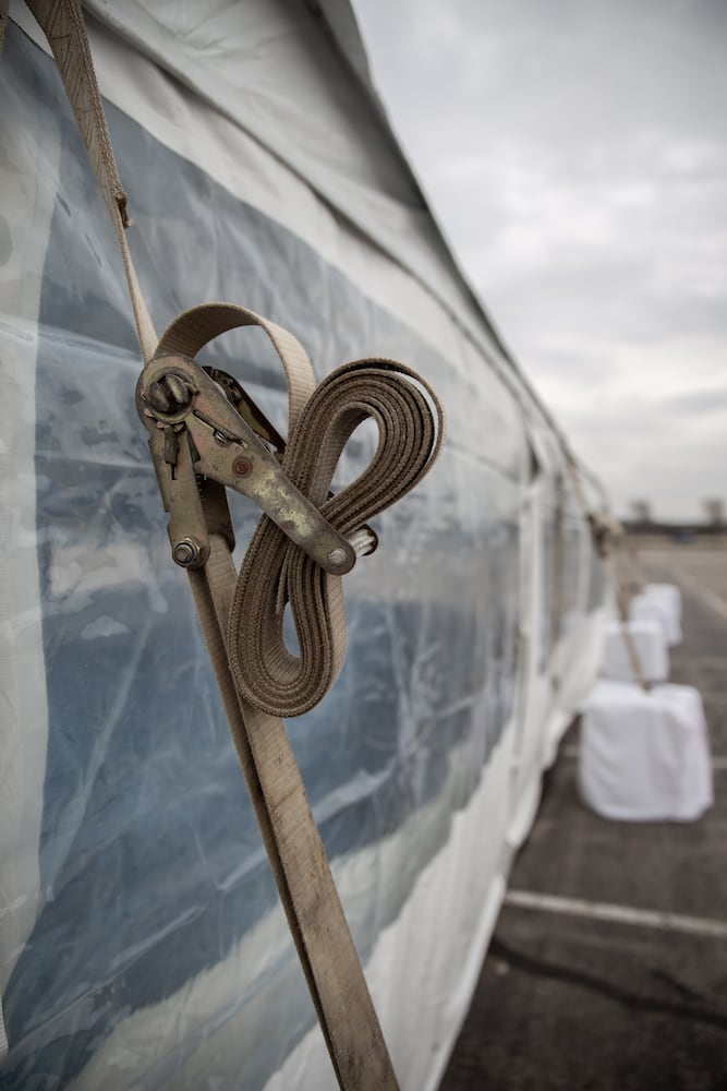 PHOTOS: UD Arena parking lot transformed into drive-up coronavirus testing center