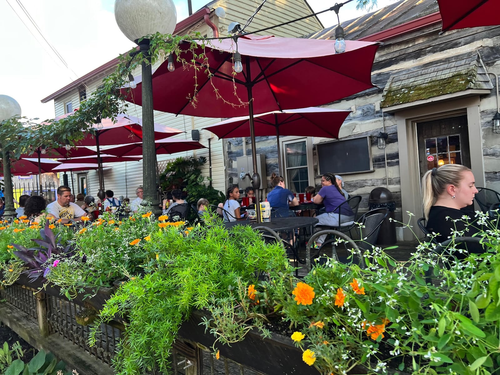 The patio at Ye Olde Trail Tavern in Yellow Springs