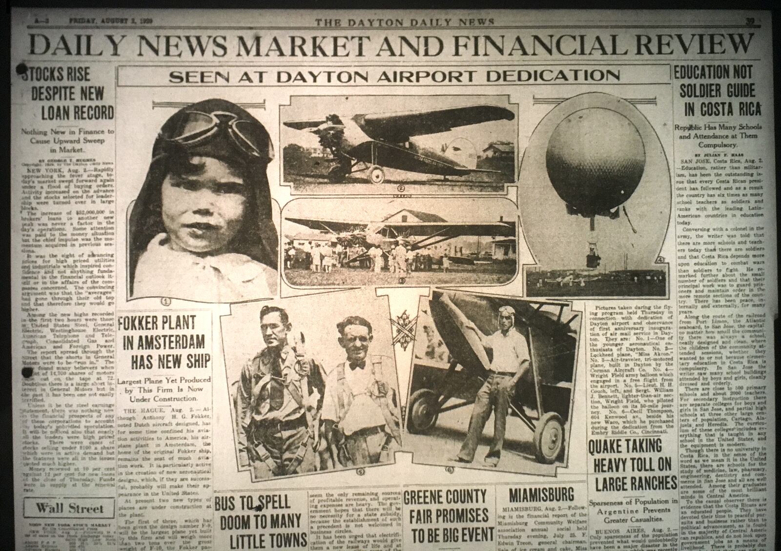 News coverage of the second day of the dedication for the new Dayton Airport in 1929. DAYTON DAILY NEWS ARCHIVE