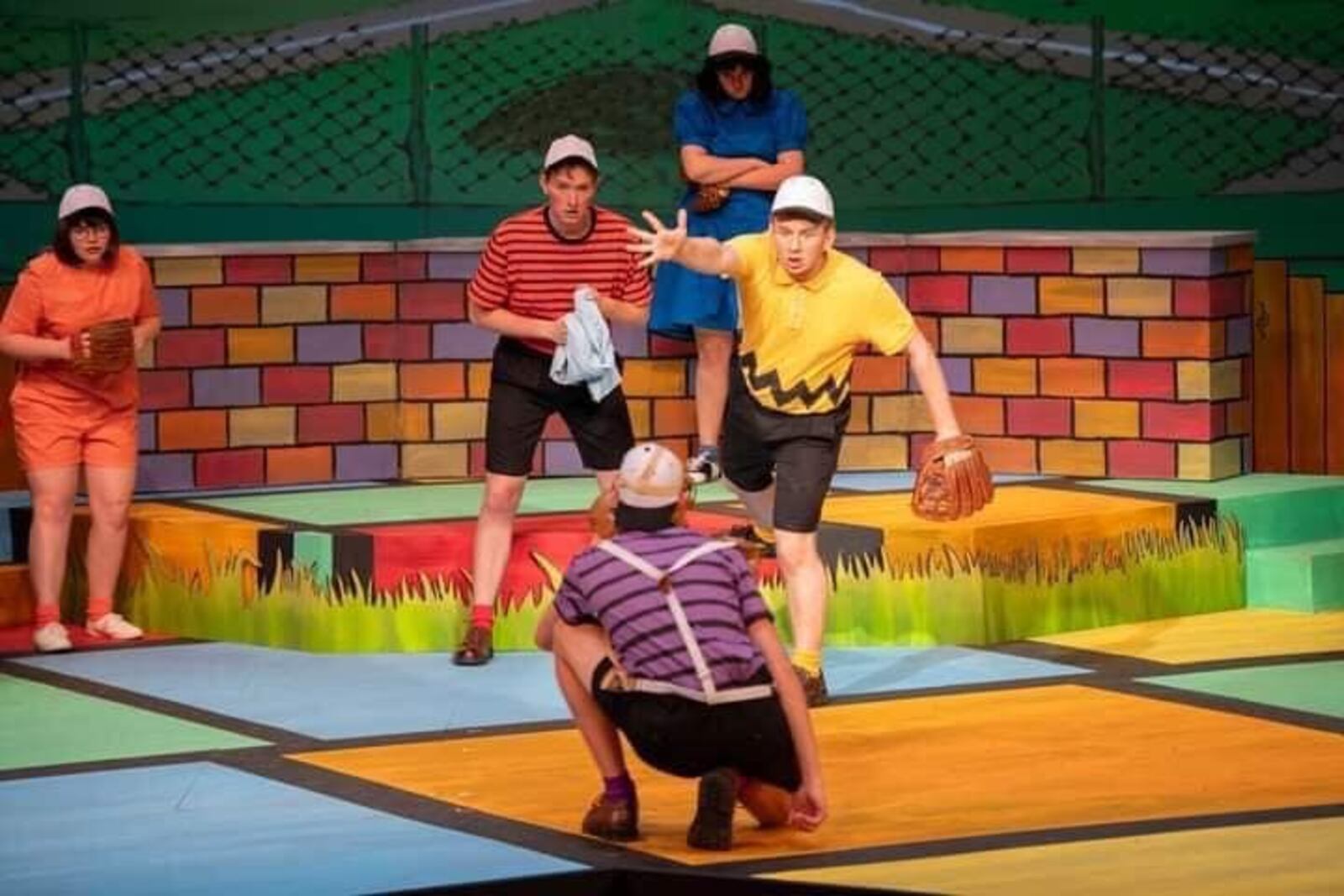 The cast of Cedarville University's production of "You're a Good Man, Charlie Brown," continuing through Oct. 15, performing "The Baseball Game." FACEBOOK PHOTO