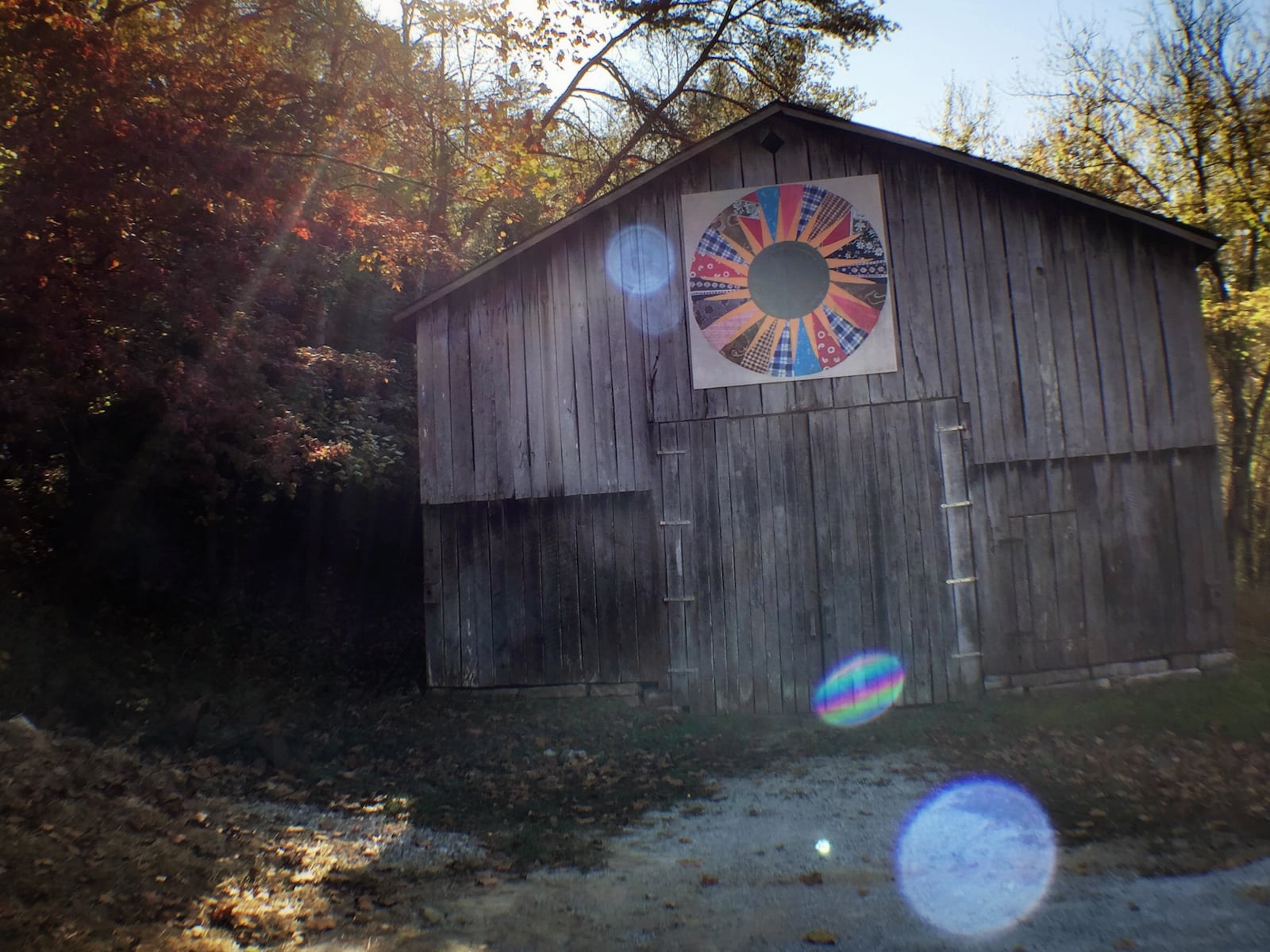 This sunburst quilt pattern on a vintage barn in Gladie, Kentucky, will catch you eye as you drive along the Scenic Byway in the Red River Gorge.