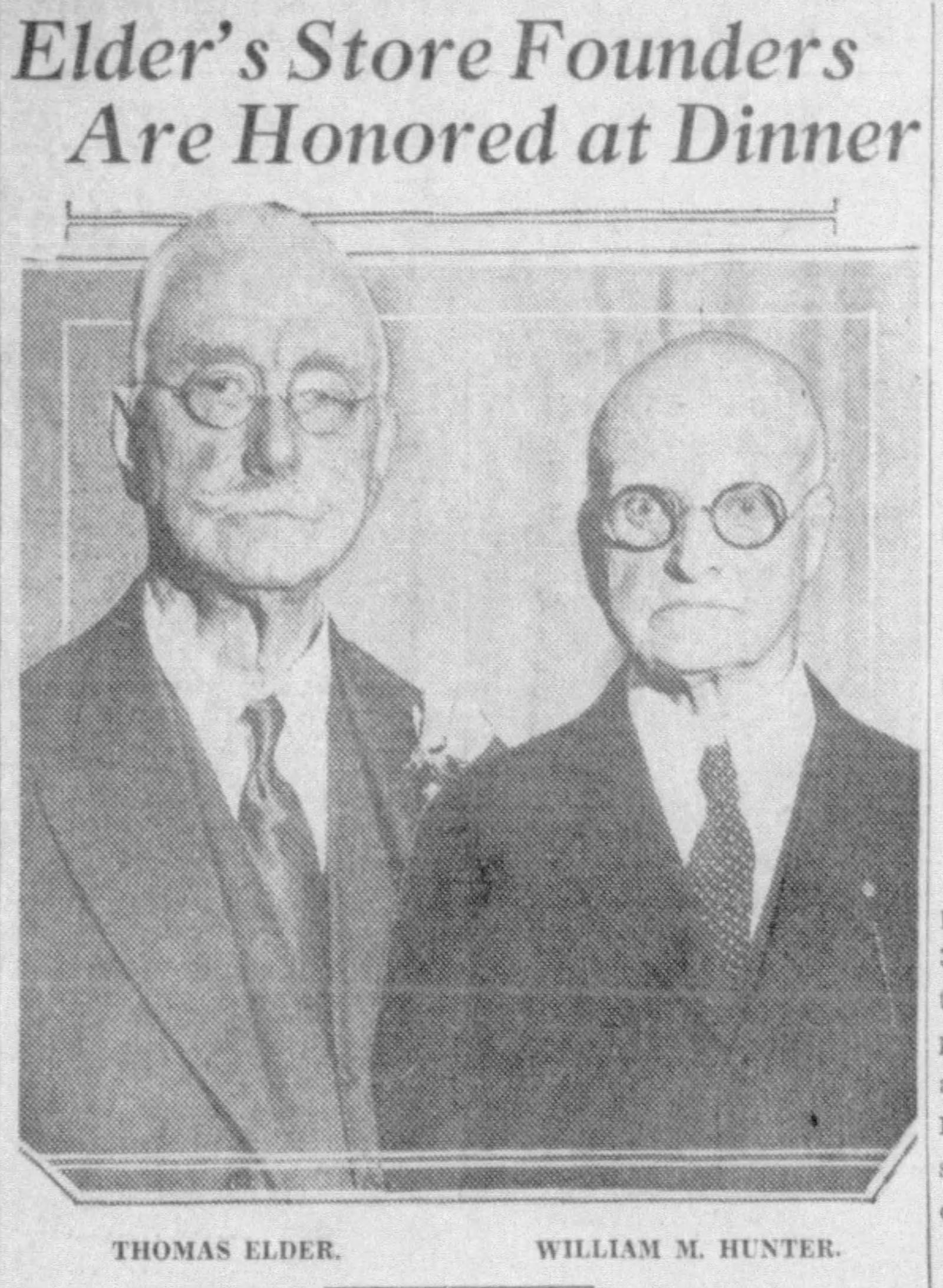 Thomas Elder and William M. Hunter who were owners of The Boston Dry Goods store. DAYTON DAILY NEWS ARCHIVES