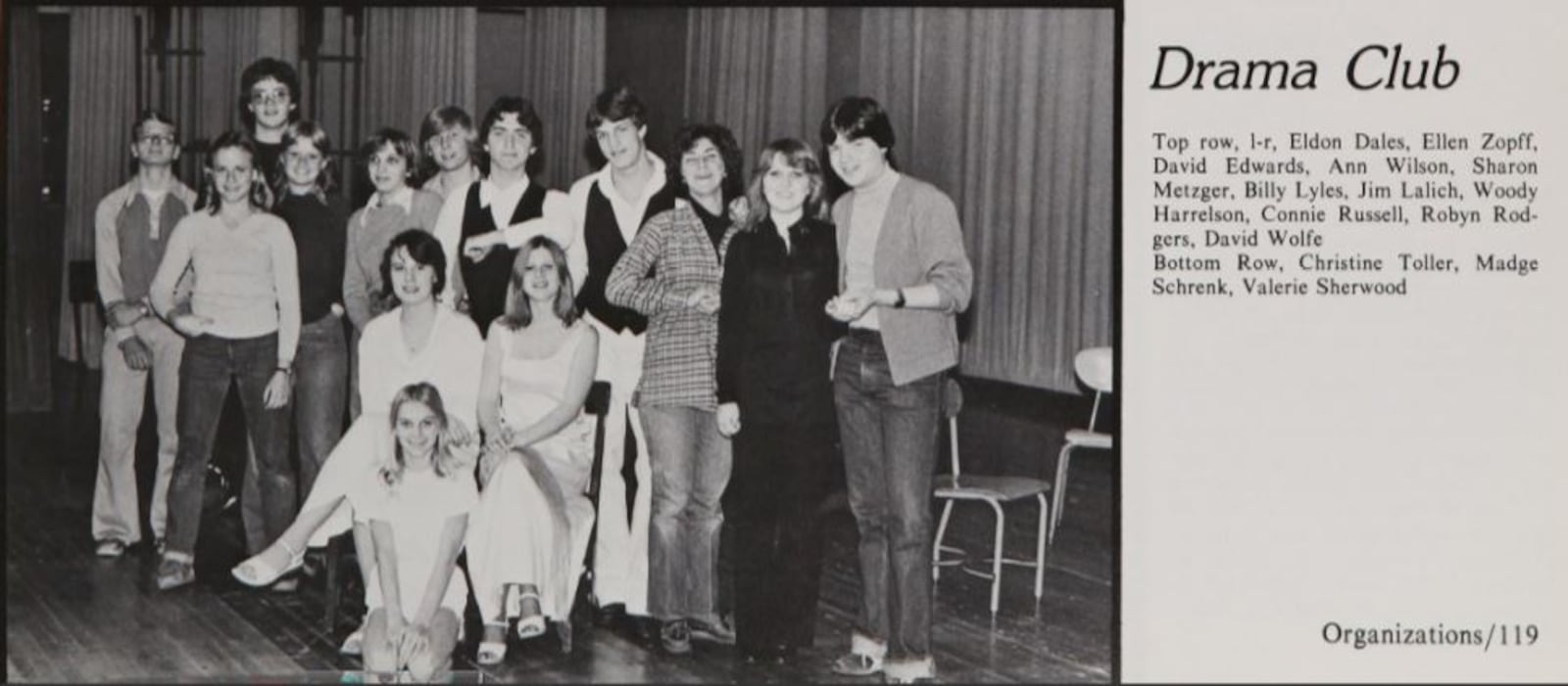 Woody Harrelson was part of the Lebanon Singer and Drama Club his days at Lebanon High School. He is pictured in the 1979 Lebanon High School yearbook.