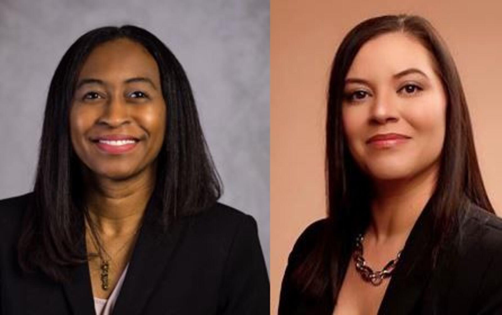 Jacqueline Gaines, left, and Angelina Jackson, right, are running for the Democratic nomination for Common Pleas Judge.