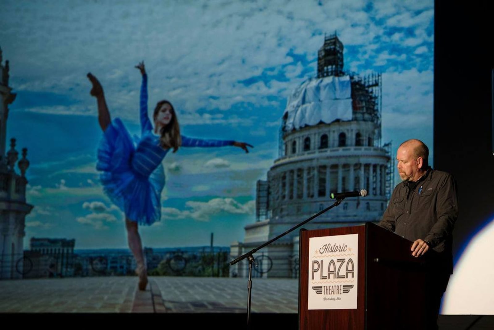 Judd Plattenburg discusses “Cuba Dancer” at a PechaKucha event. The fast-paced, informative presentations return March 2. CONTRIBUTED