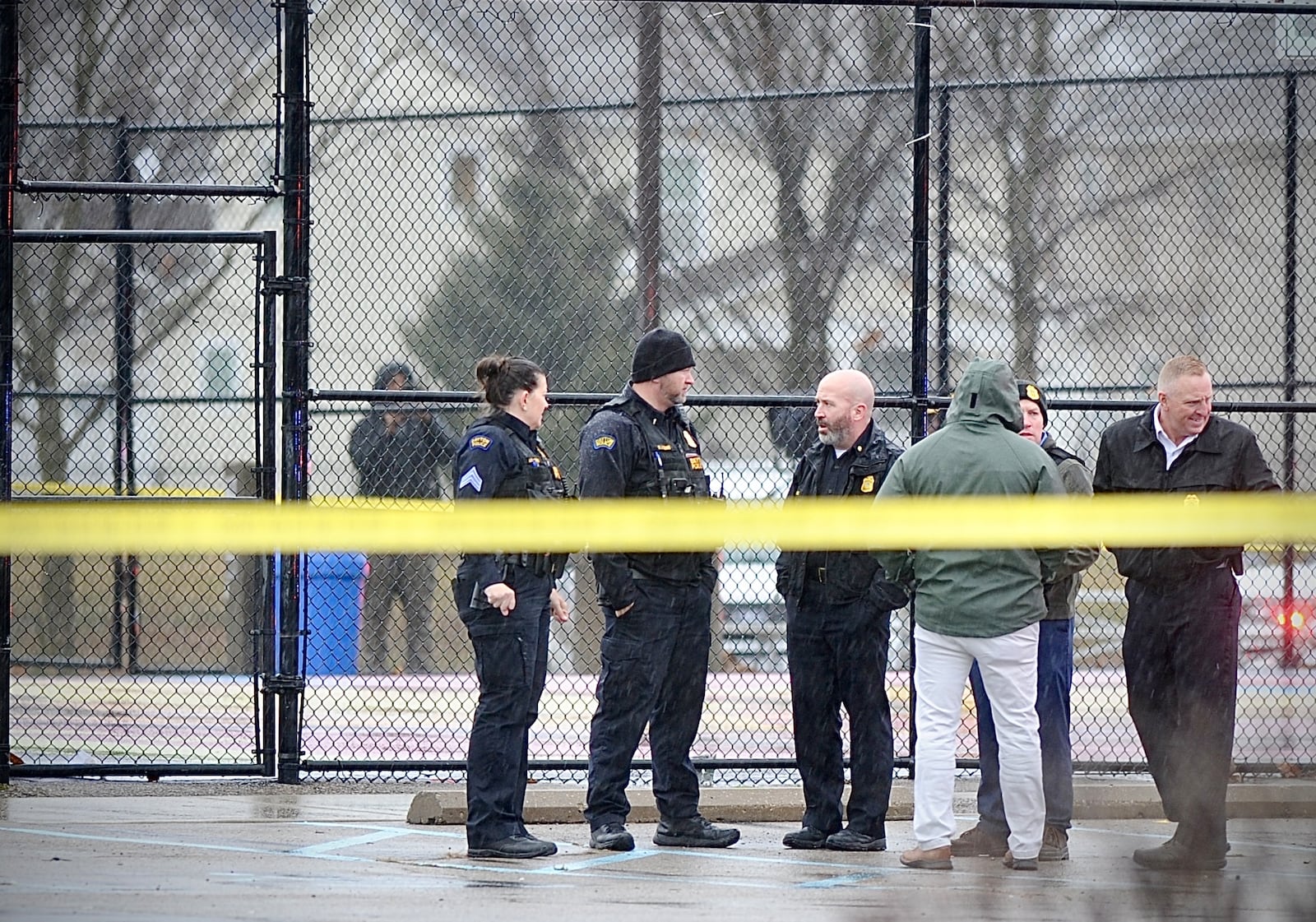 Dayton Police on the scene at a fatal, shooting Friday, Jan. 12, 2024, at the greater Dayton recreation center at Roosevelt Commons on Third Street. MARSHALL GORBY\STAFF