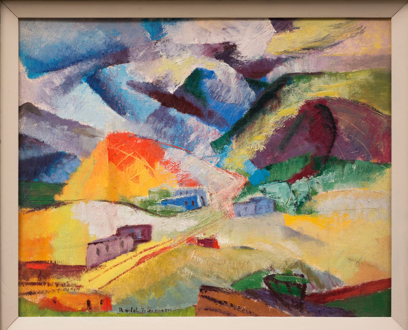 “New Beginnings: An American Story of Romantics and Modernists in the West” features more than 155 works by 85 artists including this painting depicting Camino del Monte Sol, Santa Fe by Beulah Stevenson. PHOTO COURTESY THE TIA COLLECTION