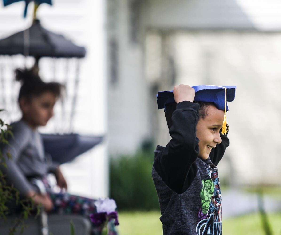 Pre-school porch graduation delights local neighborhood