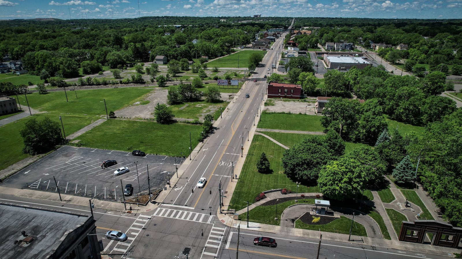 The city of Dayton is seeking federal funds to put part of West Third Street, west of Broadway Street, on a road diet. JIM NOELKER/STAFF