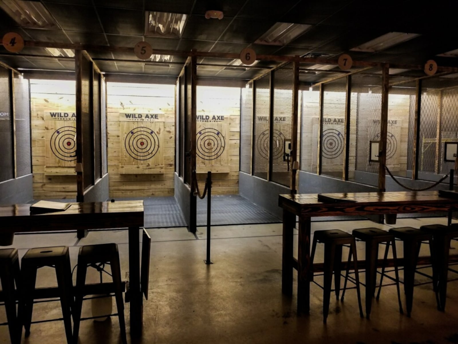 Experience the thrill of throwing an axe at a target at Wild Axe Throwing in Beavercreek. The facility has 11 lanes of axe throwing. 