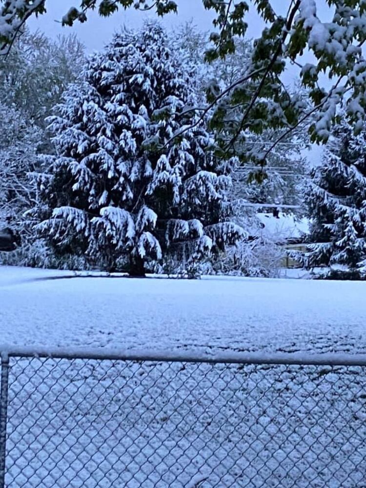 PHOTOS: Snowfall in April in the Miami Valley