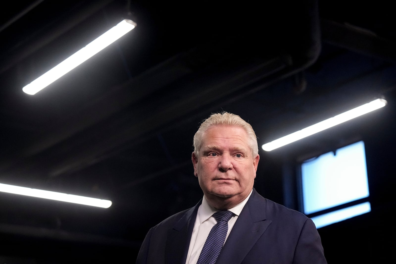 Ontario Premier Doug Ford attends a news conference at Queen's Park Legislature in Toronto on Thursday December 12, 2024. THE CANADIAN PRESS/Chris Young/The Canadian Press via AP)