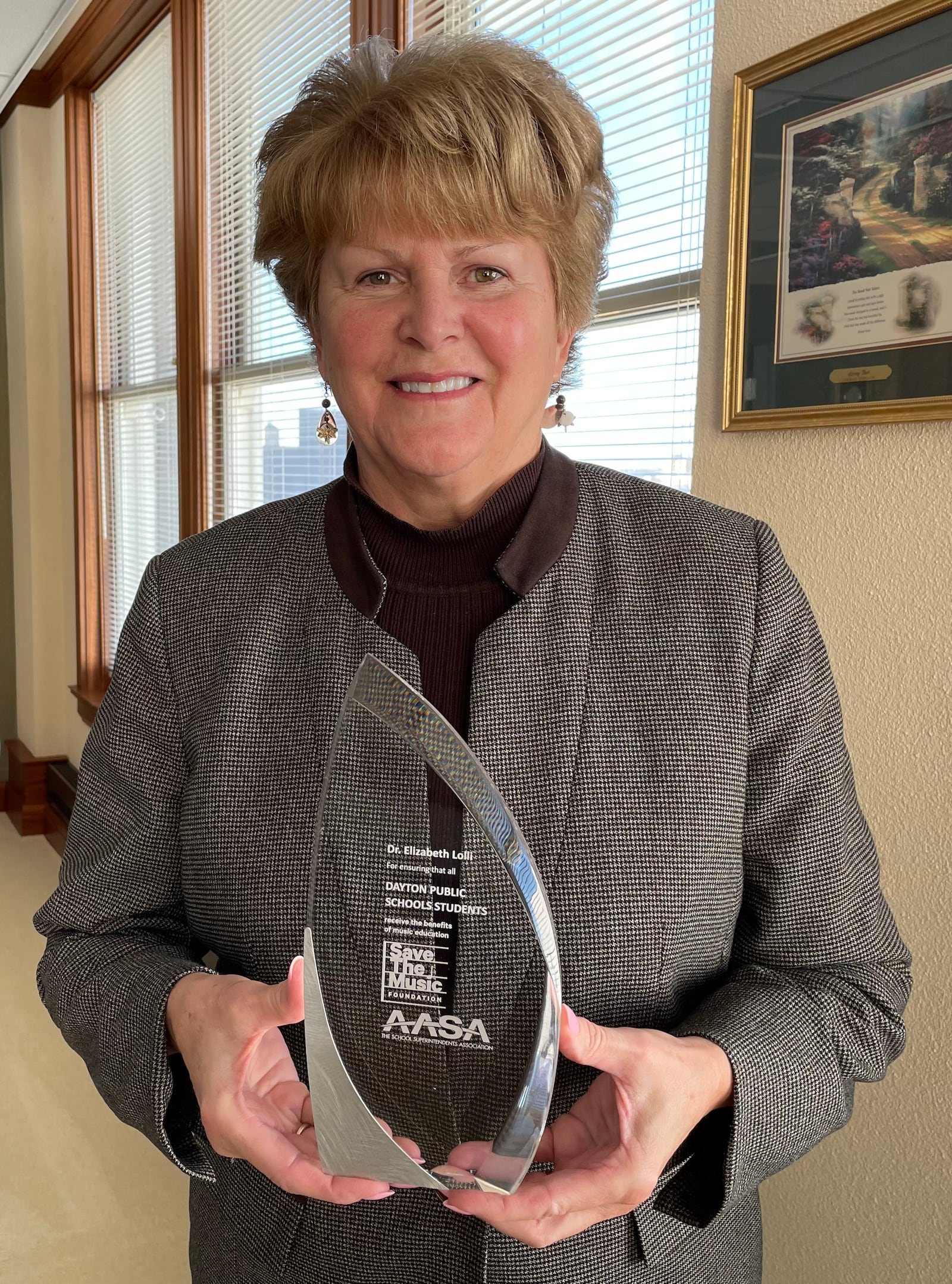 Dayton Public Schools Superintendent Elizabeth Lolli received the 17th annual Administrator Award for Distinguished Support of Music Education from The Save The Music Foundation, the organization announced in February 2022. CONTRIBUTED