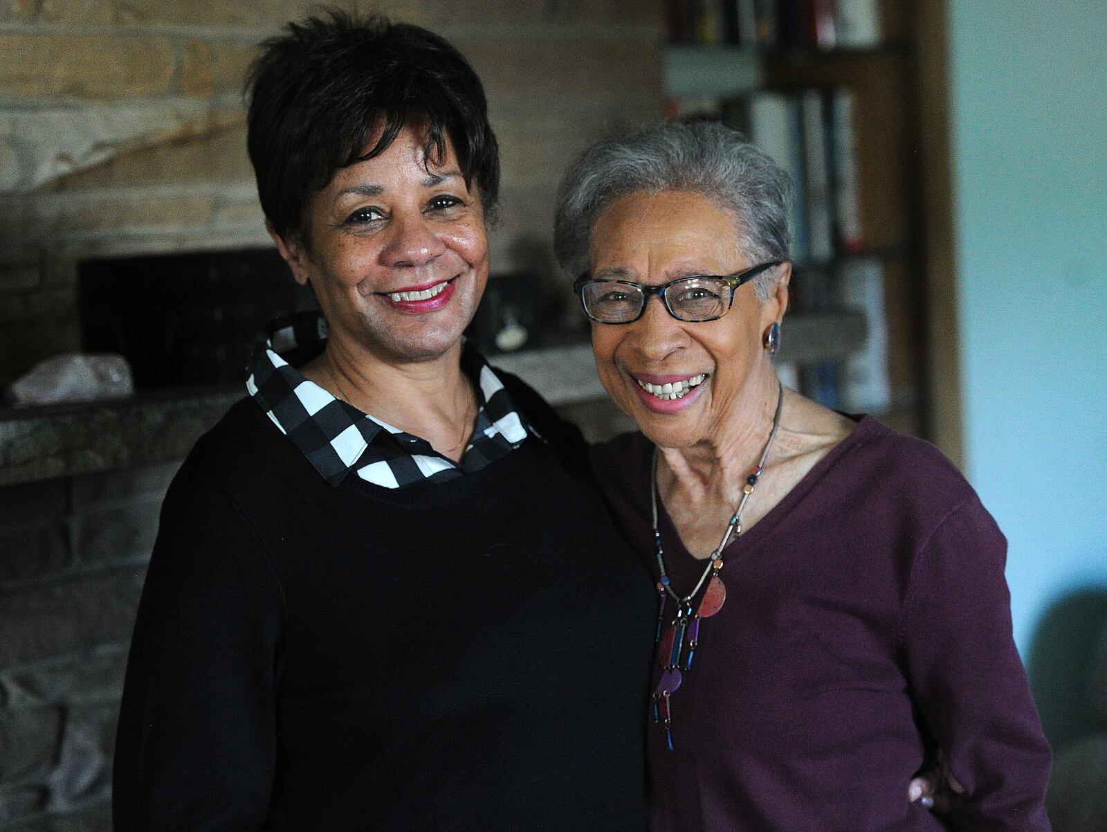 Family members of Dr. James Parsons, Jr., a Dayton metallurgist and inventor who will be inducted into the National Inventors Hall of Fame this week in Washington, D.C, are is granddaughter, Joy Harris, left, and his daughter, Wanda Harris. MARSHALL GORBY\STAFF