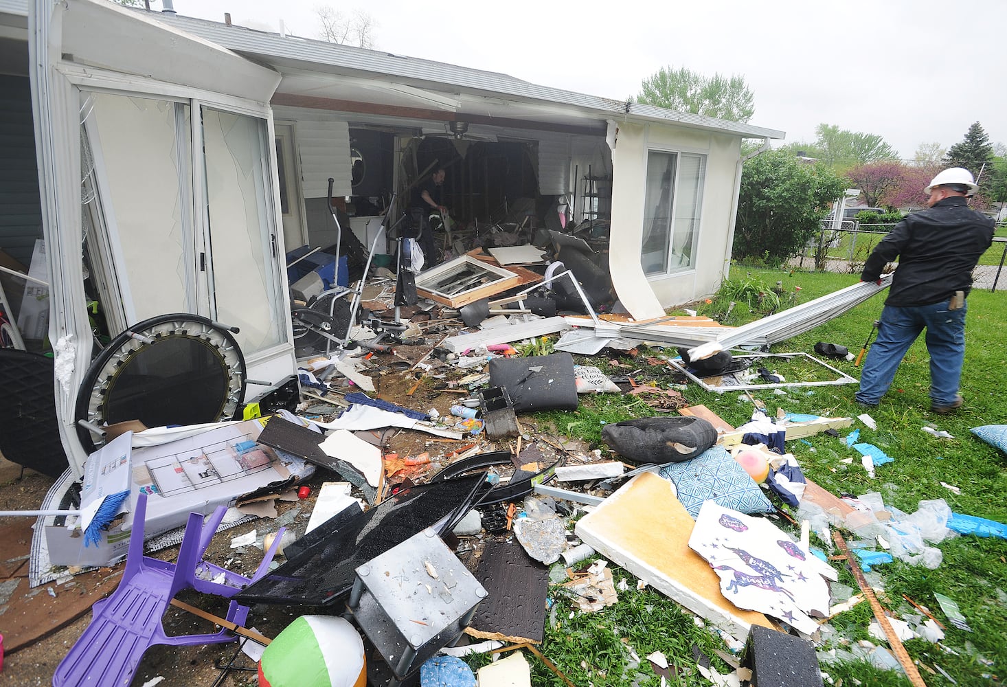 Suspected intoxicated driver plows through Harrison Twp. home