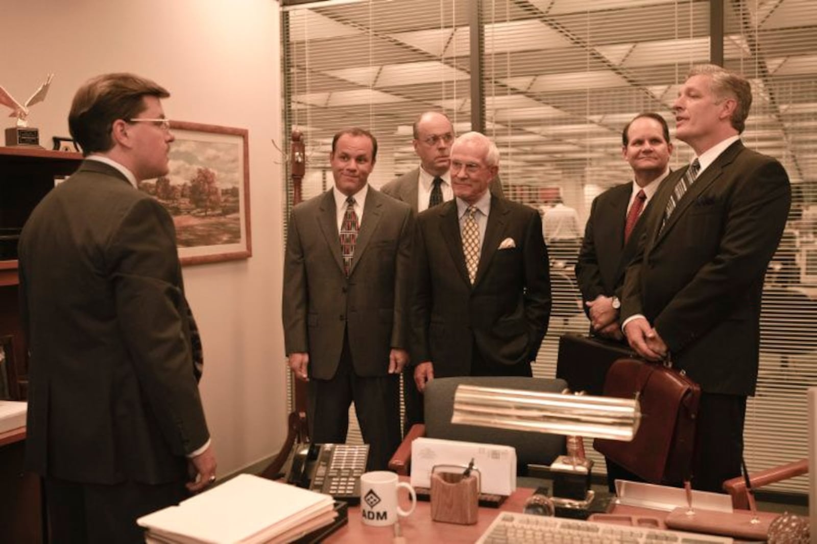 Tom Papa, far right, acts in "The Informant" with Matt Damon and others. CONTRIBUTED