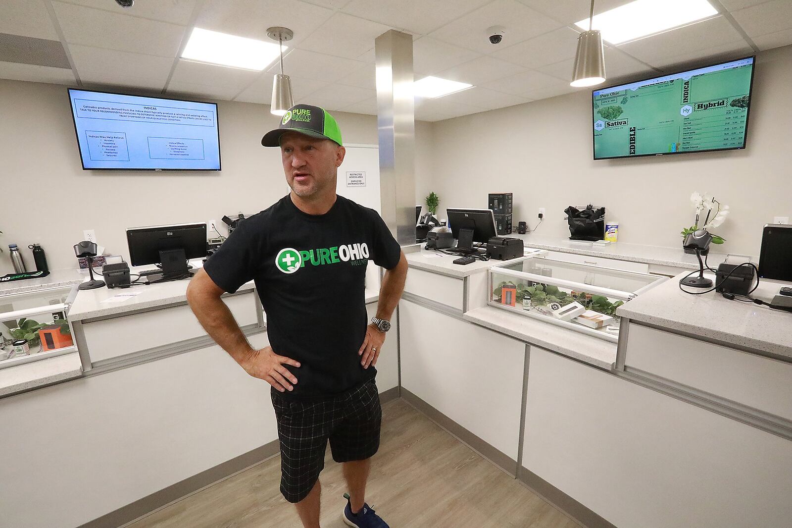 Larry Pegram, co-owner of Pure Ohio Wellness, talks about the new medical marijuana dispensary that opens Friday at 1711 West Main Street in Springfield. BILL LACKEY/STAFF