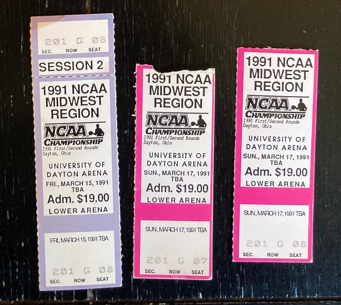 Dayton Flyers ticket stubs