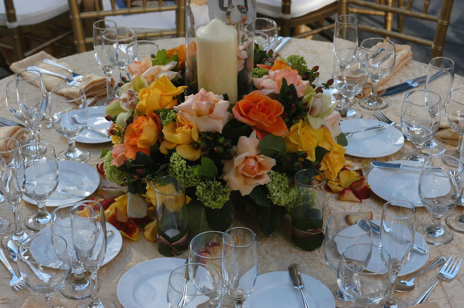 LOS ANGELES, CA - MAY 19:  Table setting at the Library Foundation of Los Angeles 2005 Awards Dinner honoring Harper Lee at the City National Plaza on May 19, 2005 in Los Angeles, California.  (Photo by Stephen Shugerman/Getty Images)