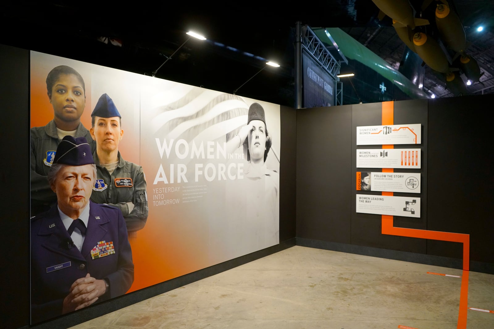 Women in the Air Force Exhibit on display at the National Museum of the U.S. Air Force.(U.S. Air Force photo by Ken LaRock)