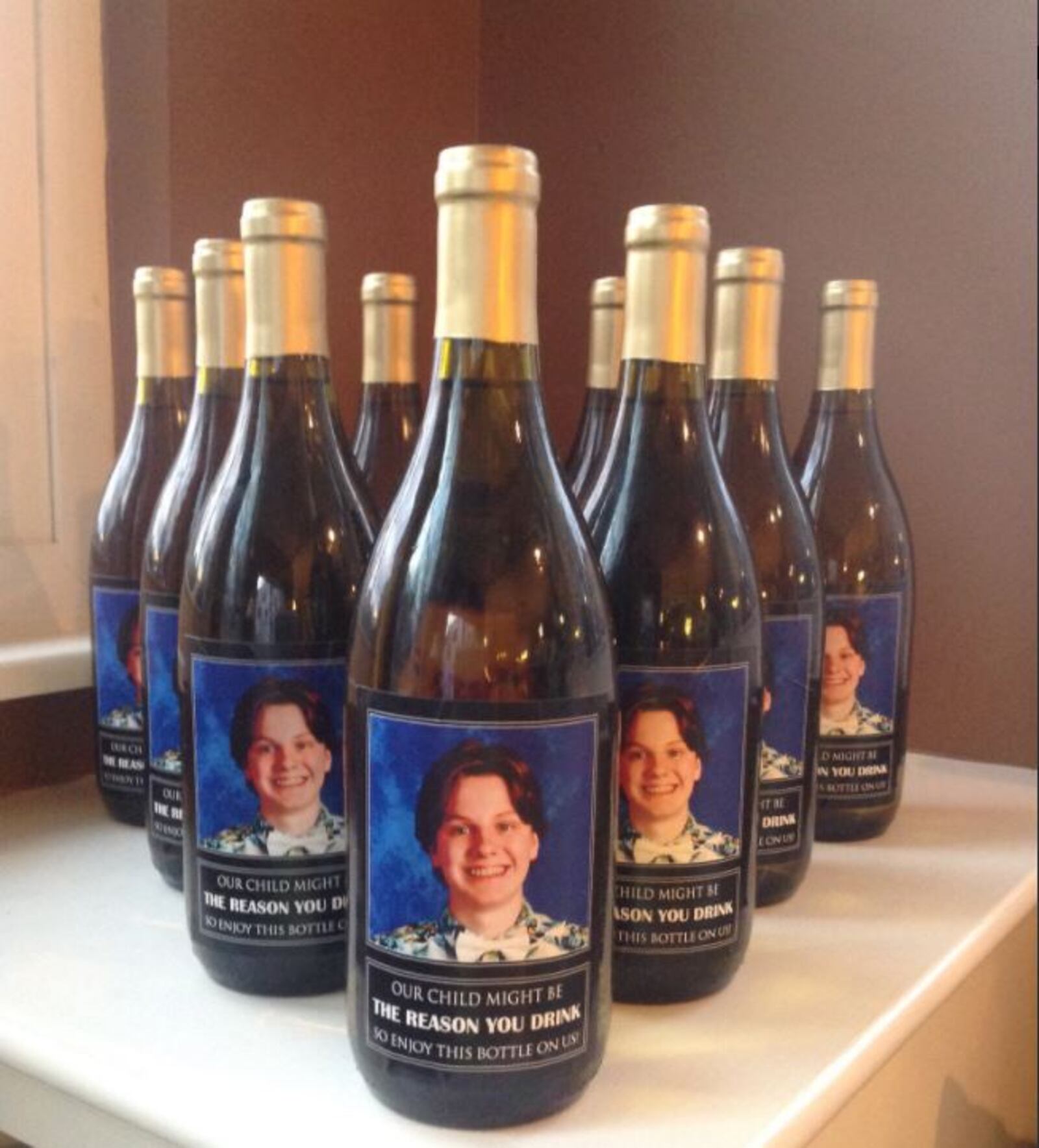 DJ Sommers' posted a photo of wine bottles his parents gave his brothers teacher on Twitter.