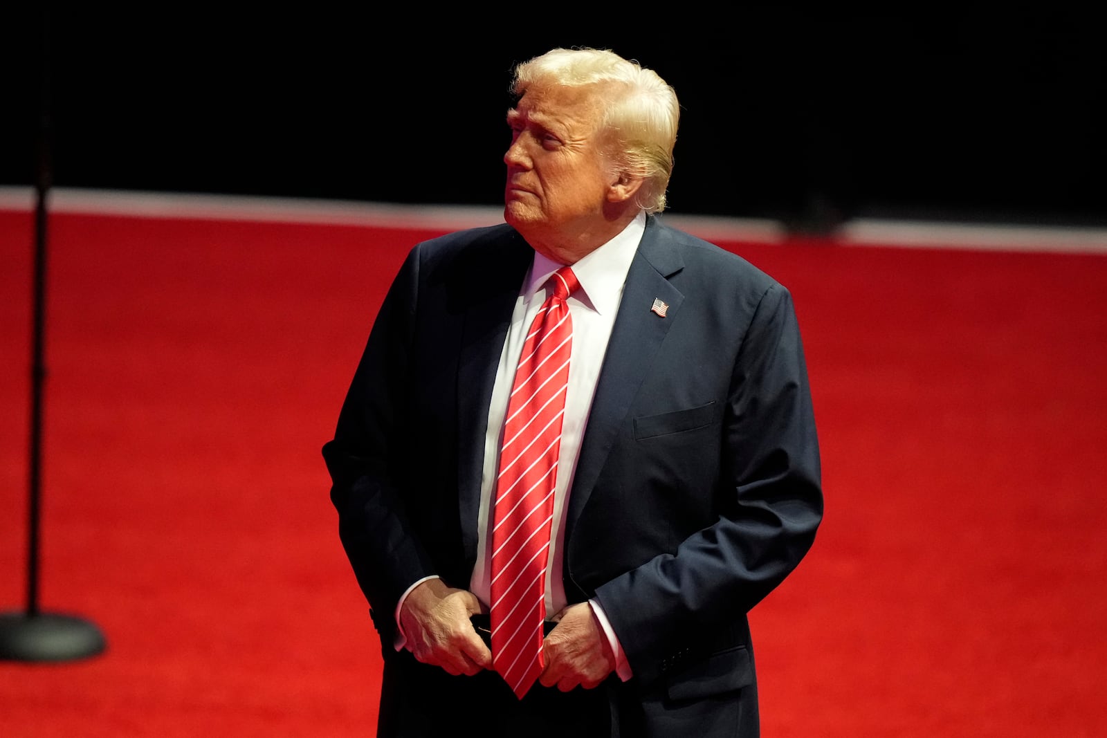 President-elect Donald Trump speaks at a rally ahead of the 60th Presidential Inauguration, Sunday, Jan. 19, 2025, in Washington. (AP Photo/Alex Brandon)