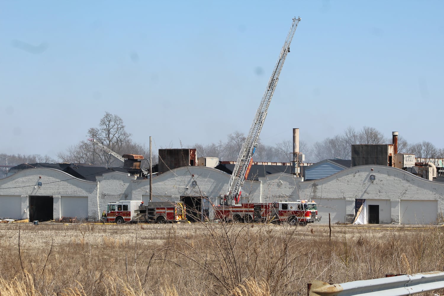 Fire at Wright brothers airplane factory site