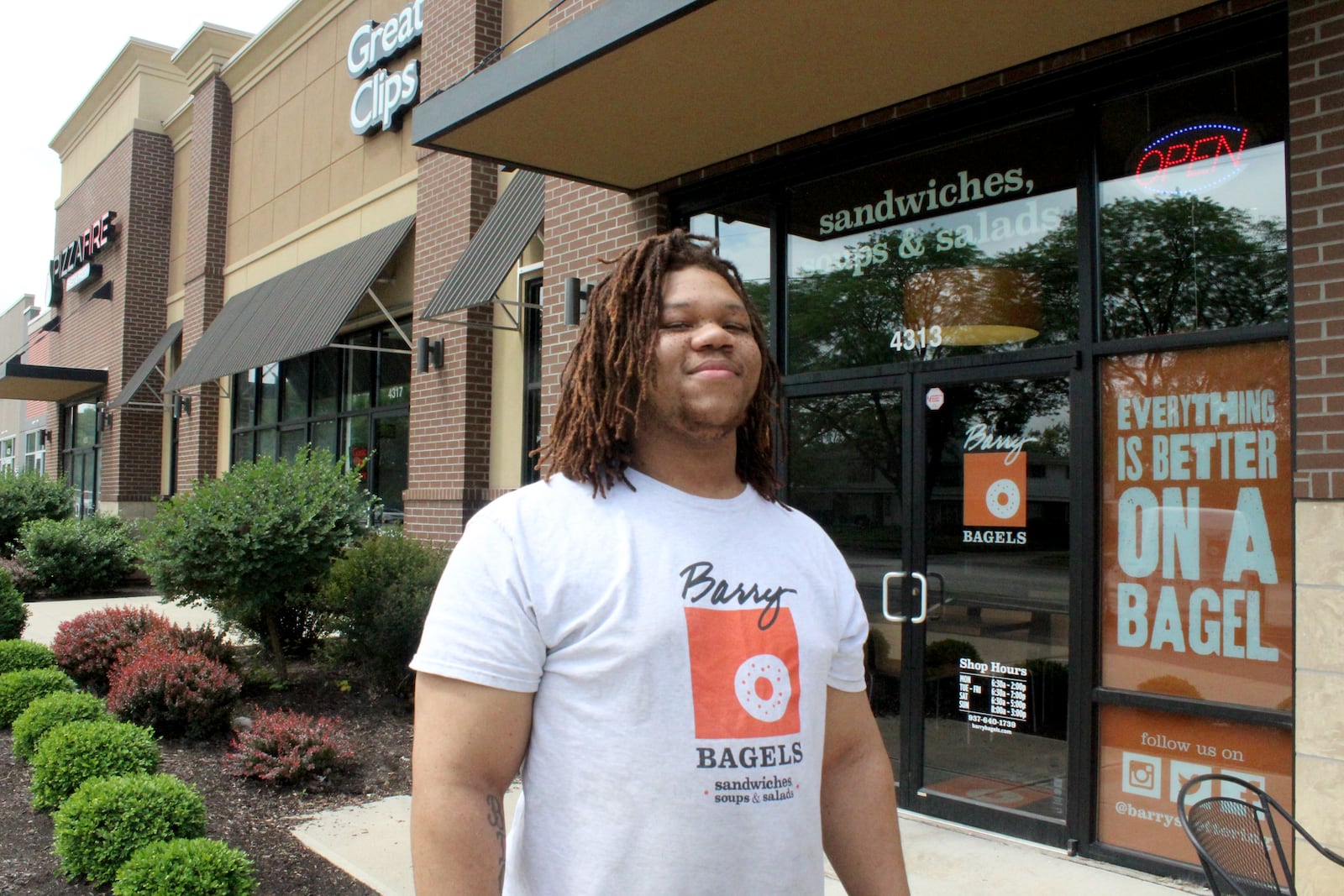 Tyon "Red" Gillis was working at Donatos Pizza in Harrison Twp. when it was hit by a tornado on Memorial Day 2019, May 27. Several businesses around the pizza restaurant were also damaged. Gillis helped his coworkers and workers at the nearby Wendy's.