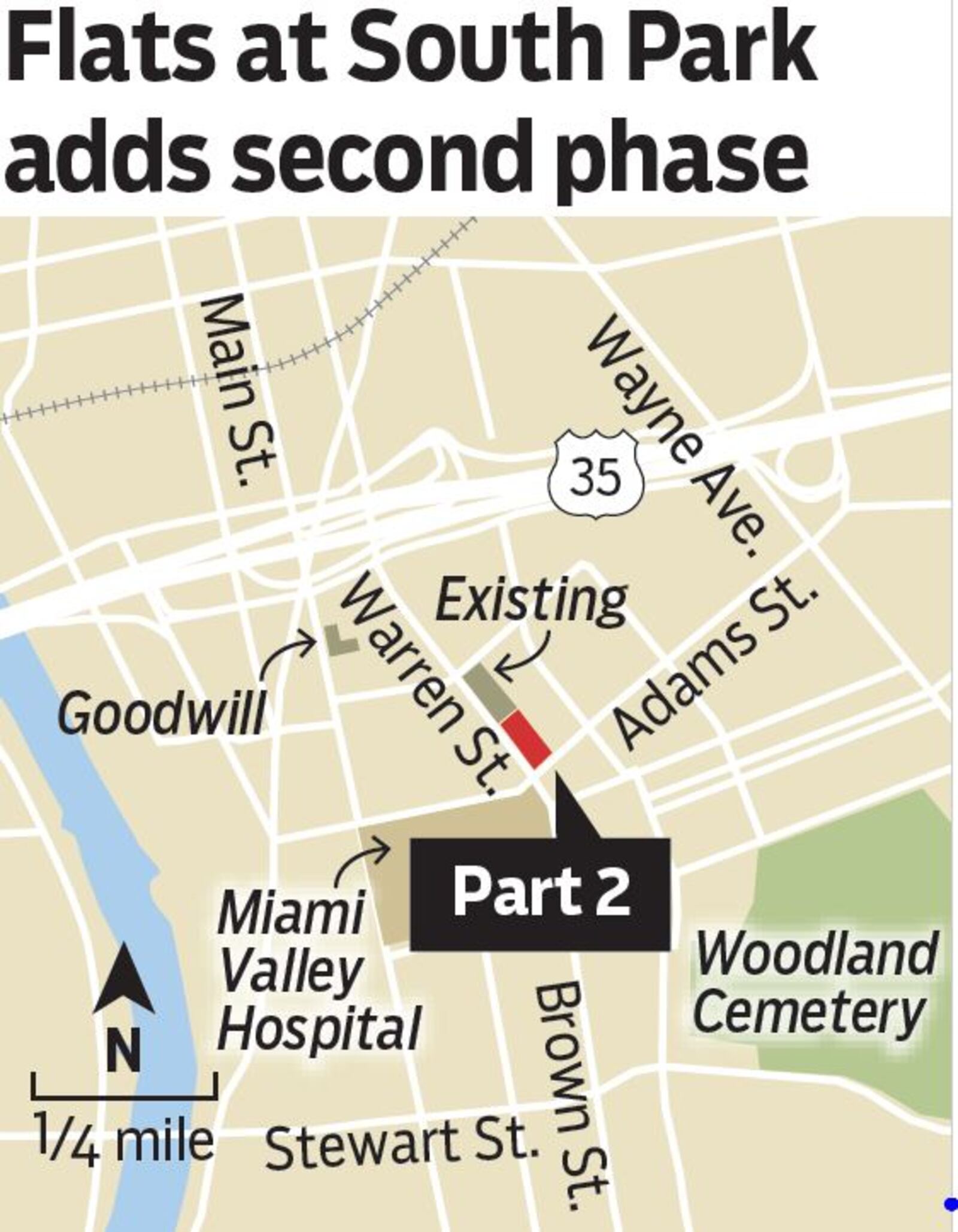 The second phase of the Flats at South Park will be along the 600 block of Warren St. STAFF