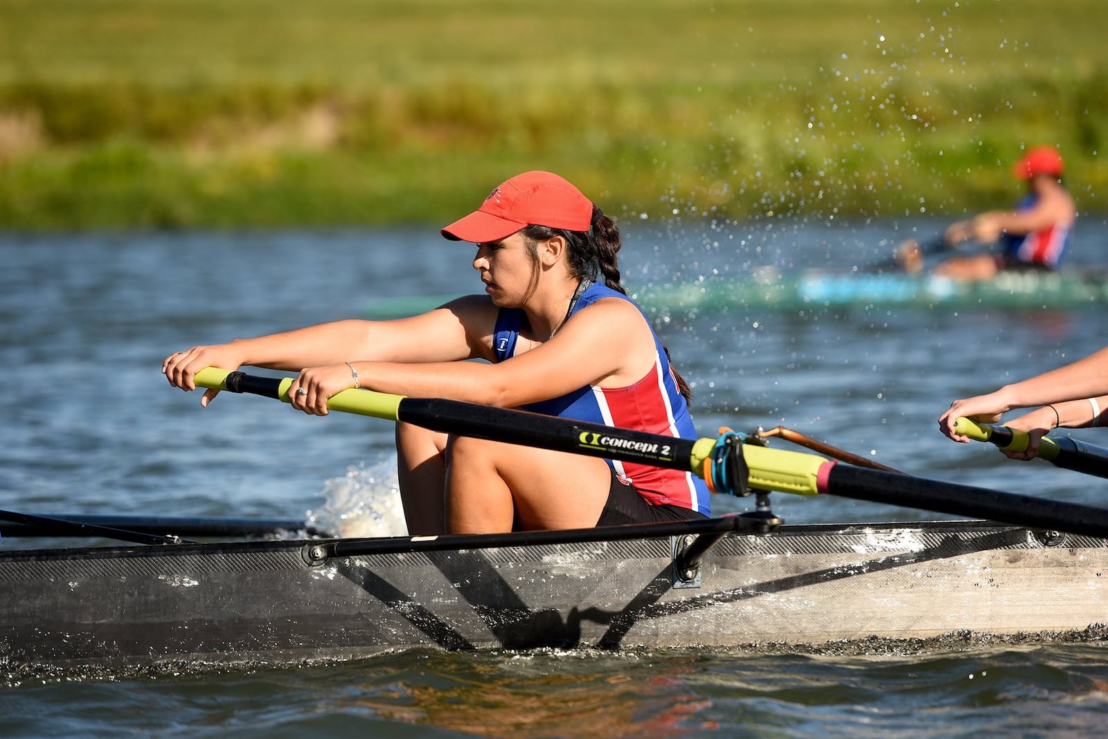 Rosario Perez is a senior on the University of Dayton rowing team. ERIK SCHELKUN / UNIVERSITY OF DAYTON