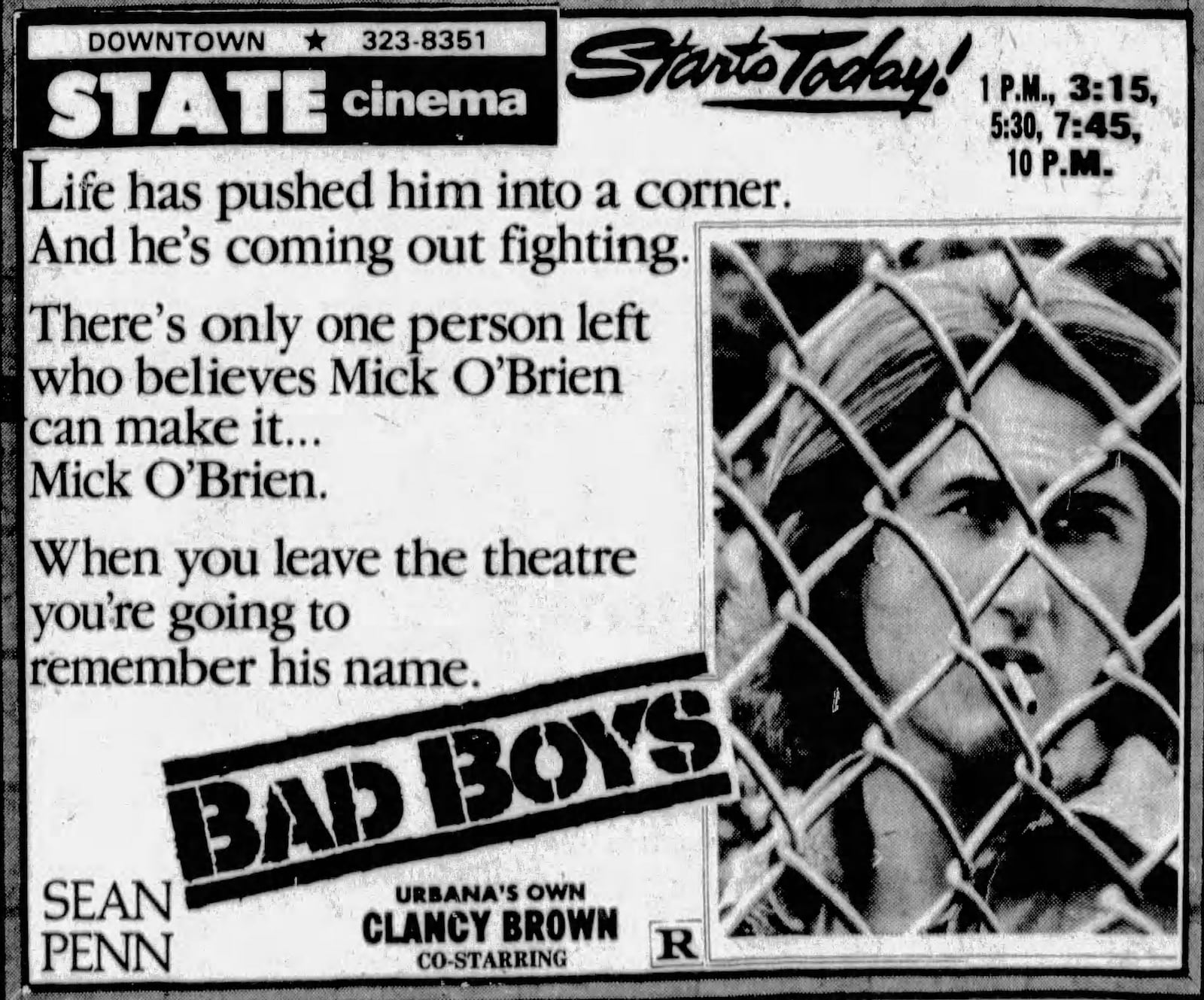 Urbana native Clancy Brown appeared in the Sean Penn movie Bad Boys in 1982. DAYTON DAILY NEWS ARCHIVES