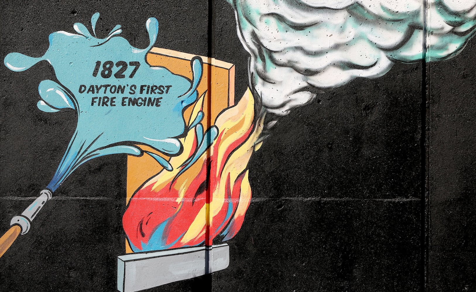 Comic book style mural honors Dayton Fire Department history