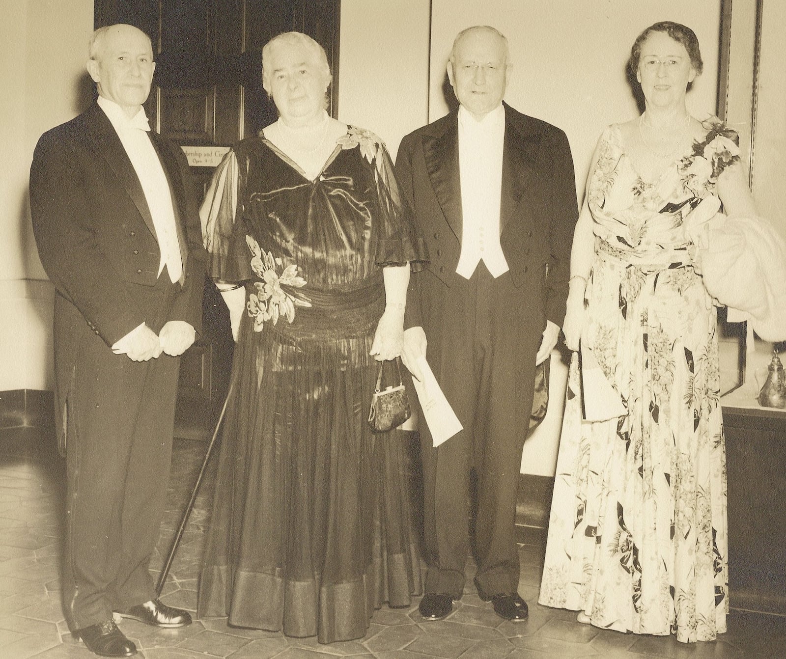 Julia Shaw Patterson Carnell (second from left, pictured with Orville Wright and Colonel Edward Deeds and his wife, Edith) was one of the DAI’s founders and main benefactors. Her gift of $2 million in the 1920s made the construction of the museum’s current home possible. CONTRIBUTED