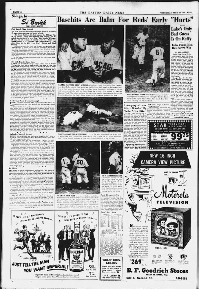 Reds Opening Day pages