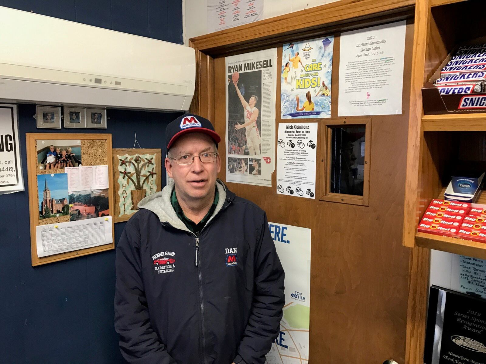 Dan Hemmelgarn runs the Marathon gas station in St. Henry. Tom Archdeacon/CONTRIBUTED