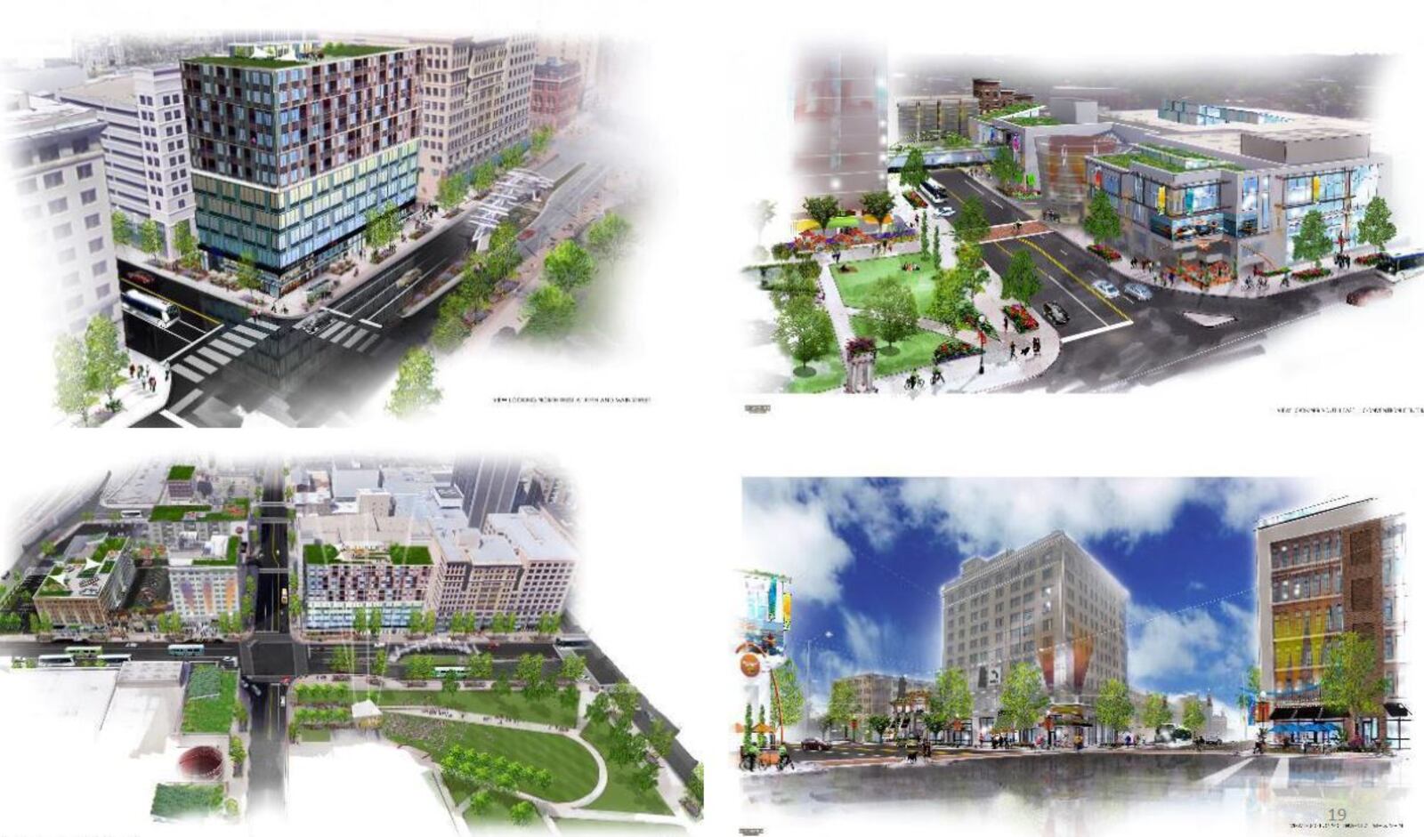 Conceptual renderings for downtown Dayton. CONTRIBUTED