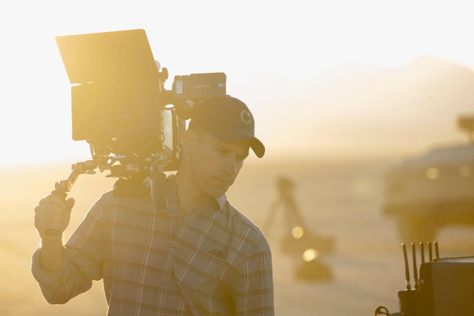 Cinematographer/director of photography Collin Brazie on the set of "Foxhole." CONTRIBUTED